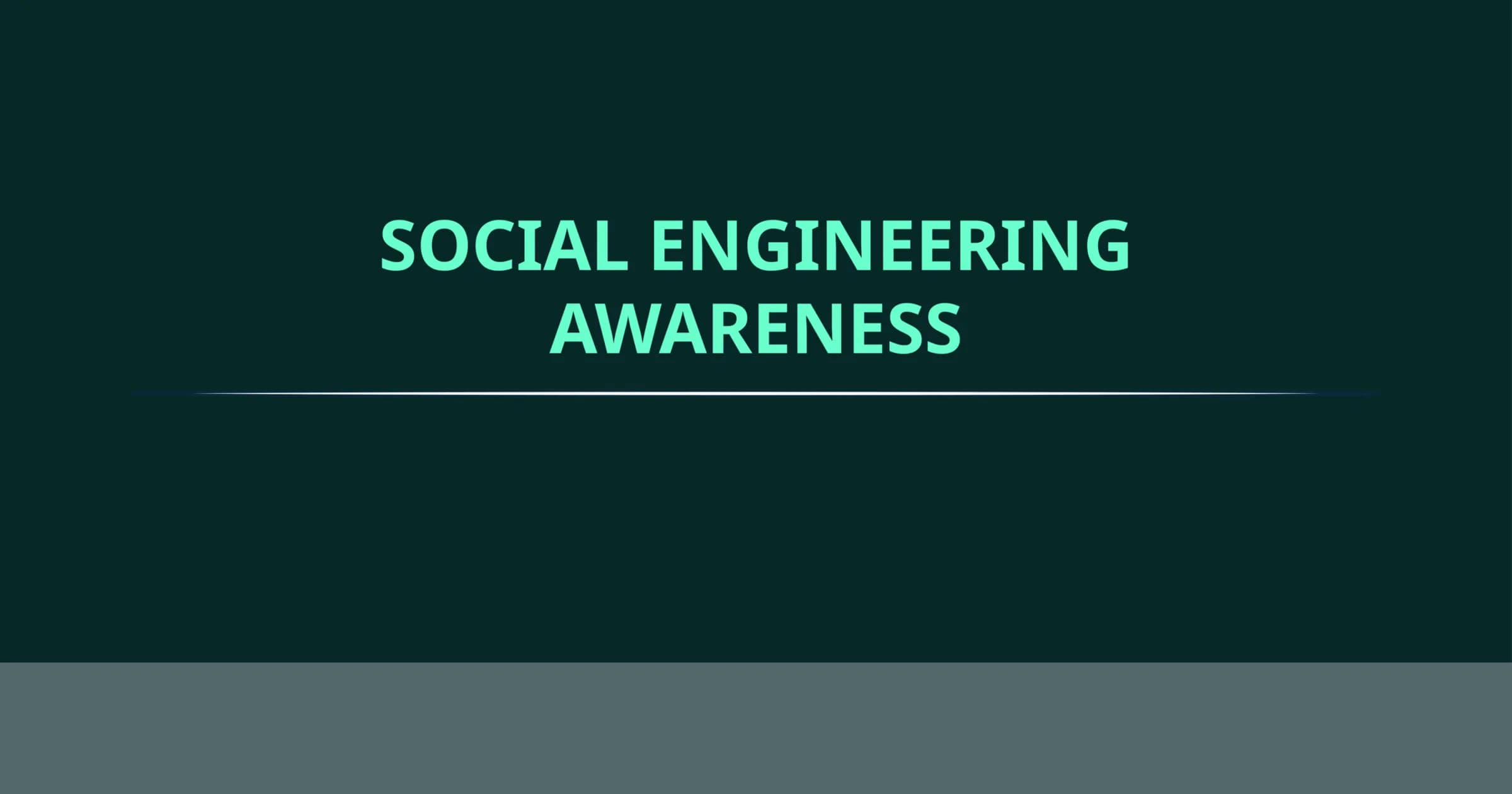 Social Engineering Awareness